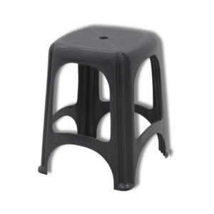 Banco Banqueta Banquinho De Plástico Preta Niteroi Eco Tramontina Resistente Reforçada Lanchonete Festa Bar Camping