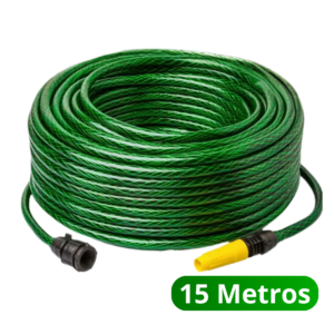 Mangueira Trançada Flexcolor Monterey 15M PVC Verde Resistente Flexível Esguicho Jardim Irrigação