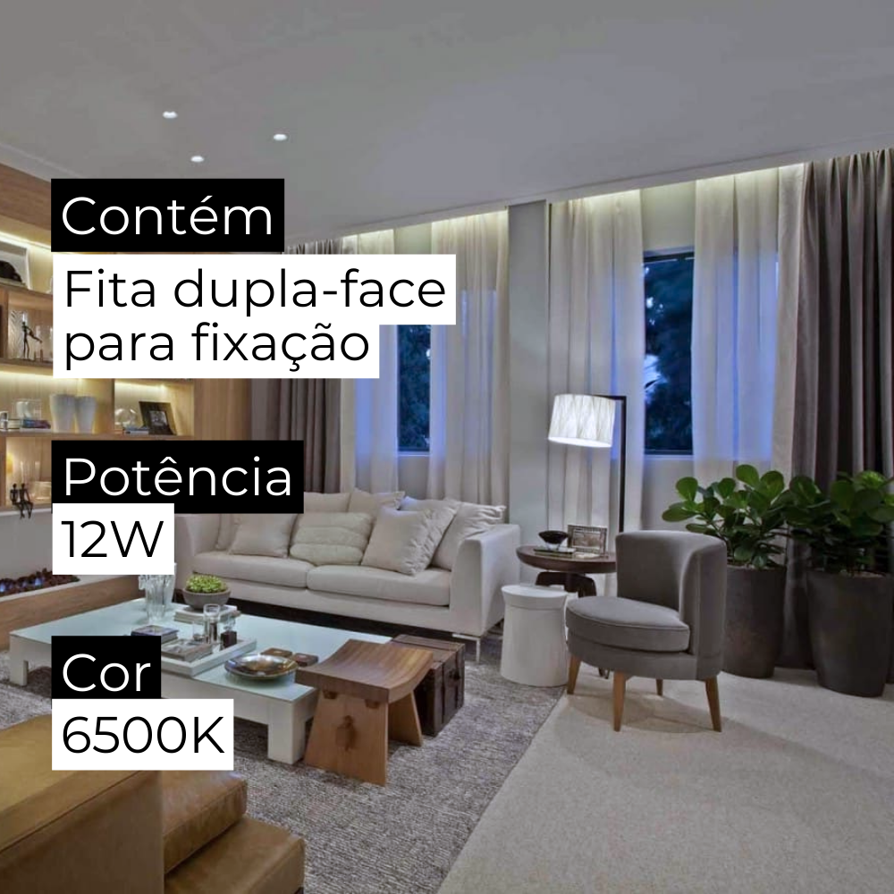 Fita LED 6500K Luz Branco Frio Hitec 12V 5M 240 Leds Por Metro Iluminação Moderna Sofisticado Salas Casas Comercios - Image 5