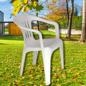 Cadeira Bistrô Atalaia Tramontina Branca Em Polipropileno Plástico Resistente Assento Confortável Empilhável