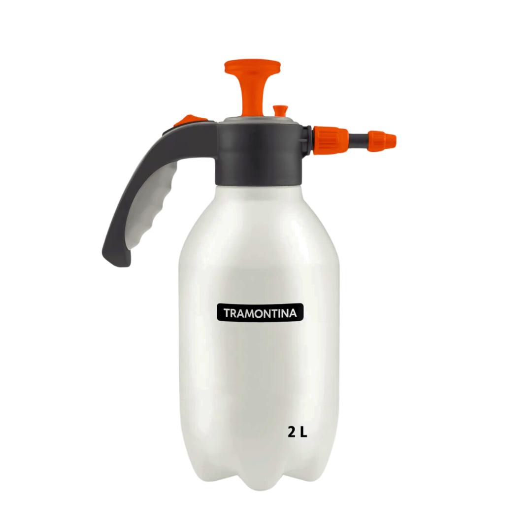 Pulverizador De Plástico 2L Tramontina Manual Com Bomba De Compressão Jato Regulável Pulverização Contínua
