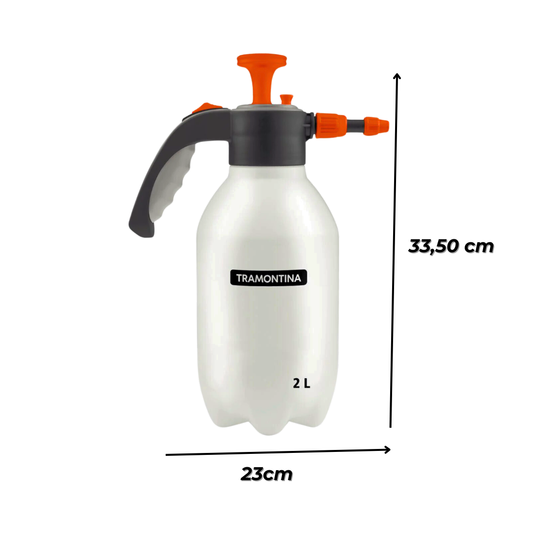 Pulverizador De Plástico 2L Tramontina Manual Com Bomba De Compressão Jato Regulável Pulverização Contínua - Image 5