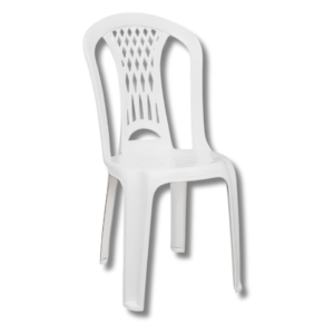 Cadeira Bistrô Laguna Tramontina Branca Em Polipropileno Plástico Resistente Assento Confortável Empilhável