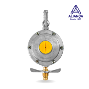 Registro Regulador de Gás De Cozinha Doméstico 506/01 Aliança Pressão 2Kg Para Botijão GLP/13kg Cozinha