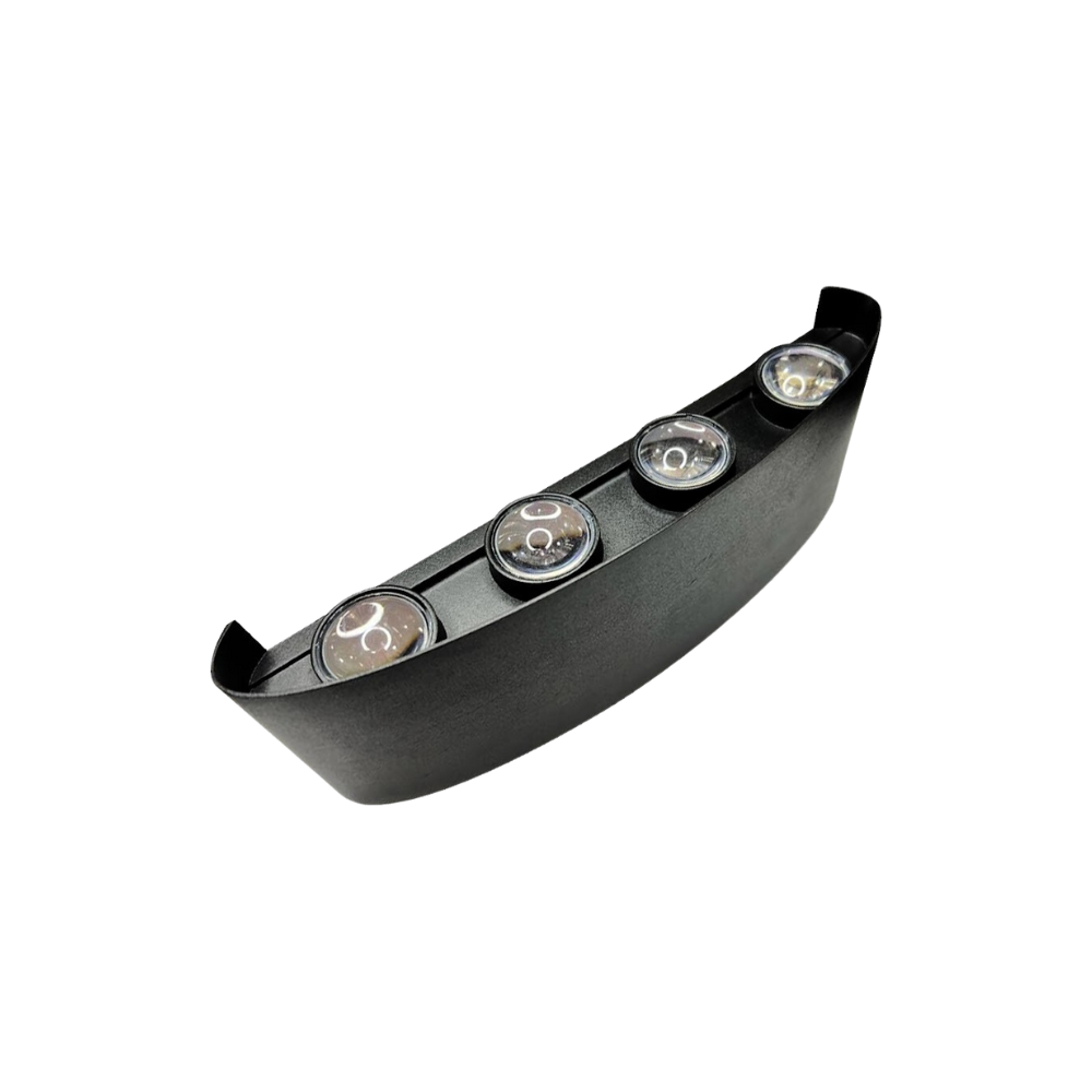 Kit 12 Luminárias LED Arandela 8W 3000K HITEC Preto 51 Bivolt Design Moderno Compacto Iluminação Externa Residencial - Image 6