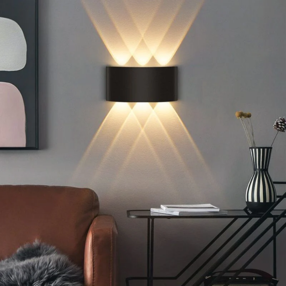 Kit 12 Luminárias LED Arandela 8W 3000K HITEC Preto 51 Bivolt Design Moderno Compacto Iluminação Externa Residencial - Image 3