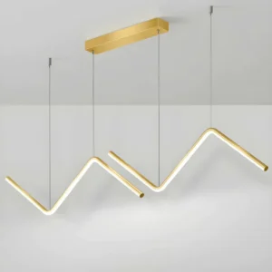 Lustre Pendente Luminária Dourado Led 24w Bivolt Anello Luxo Elegante Moderno Metal Teto Casa Iluminação Cozinha
