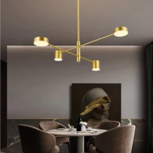 Lustre Pendente Luminária  Anello Dourado Led 20w 3k 4K 6500K Bivolt Luxo Moderno Elegante Metal Teto Casa Iluminação