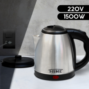 Chaleira Elétrica Fame 1,5L 220V/1500W Aquecimento Rápido Desligamento Automático Moderno Praticidade Cozinha Café Chá