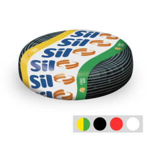 Cabo Fio Eletrico Flex Sil Rolo 100M 4mm 750V Flexível Cobre Várias Cores Instalações Elétricas Empresas Luz Iluminação