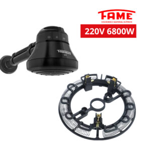 Resistência Elétrica Ducha Fame Faminho 4T 220V 6800W Banho Chuveiro Minimalista Quente Confortável Simples