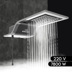 Chuveiro Ducha Eletrônica Intense 220V 7800W Black Fame Aquecimento Banheiro Economia Pressão Haste Removível