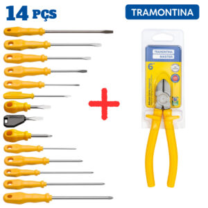 Kit Jogo De Chaves 16 Peças + Alicate De Corte Diagonal 6