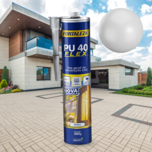 Selante PU 40 Adesivo Flex Branco Fortaleza Construção Vedação Uso Geral Profissional Poliuretano Cor