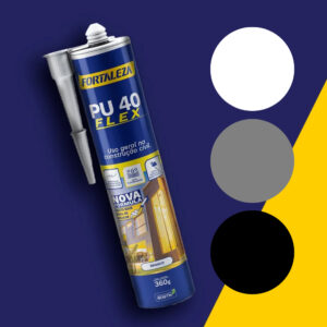 Selante PU 40 Adesivo Profissional Uso Geral 360g Fortaleza Uso Geral Vedação Construção Flex Branco Cinza Preto Veda