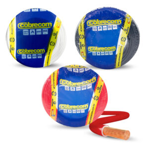 Cabo Elétrico Flexível Fio Cobre Rolo Flexicom Cobrecom 6.0 mm 100M 750V Antichamas Cores Instalações Elétricas Empresas